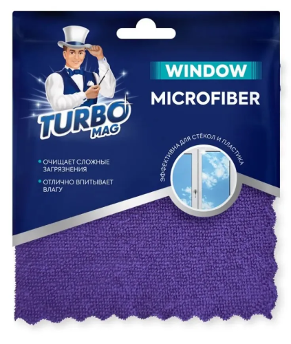 TURBOMAG салфетка д/окон window микрофибра 30*30см